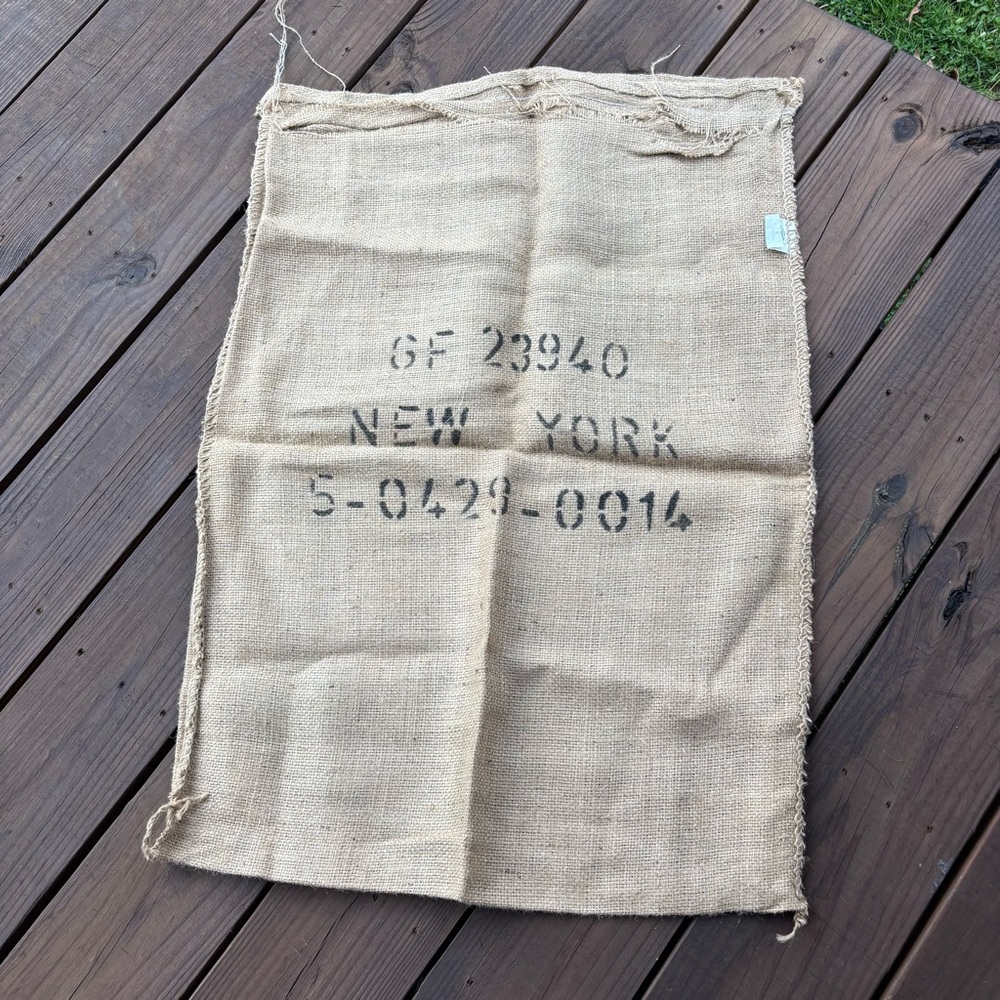 3 Burlap Coffee Sacks For Crafting or Decor - Picture 10 of 11